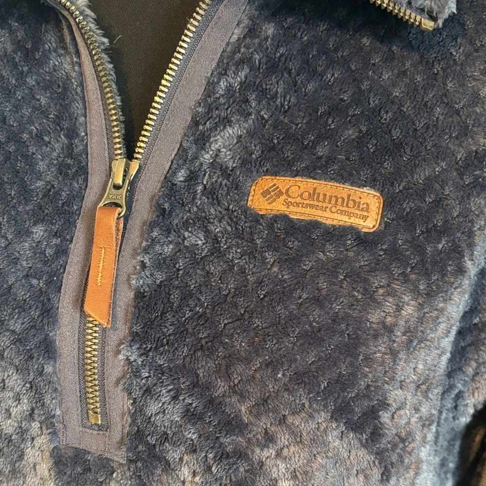 Columbia Women's Navy Plush Half-Zip Fleece Jacket